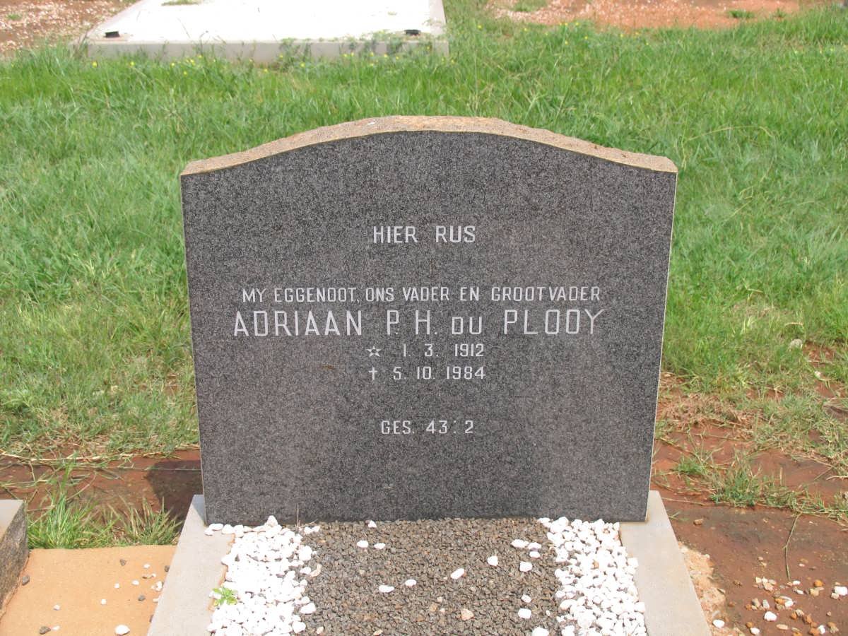 PLOOY Adriaan P.H., du 1912-1984