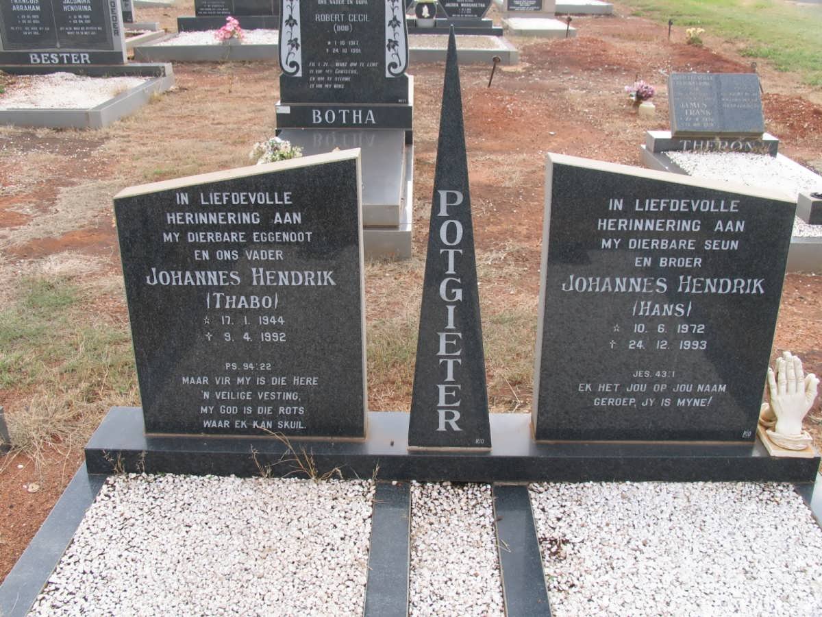 POTGIETER Johannes Hendrik 1944-1992 :: POTGIETER Johannes Hendrik 1972-1993