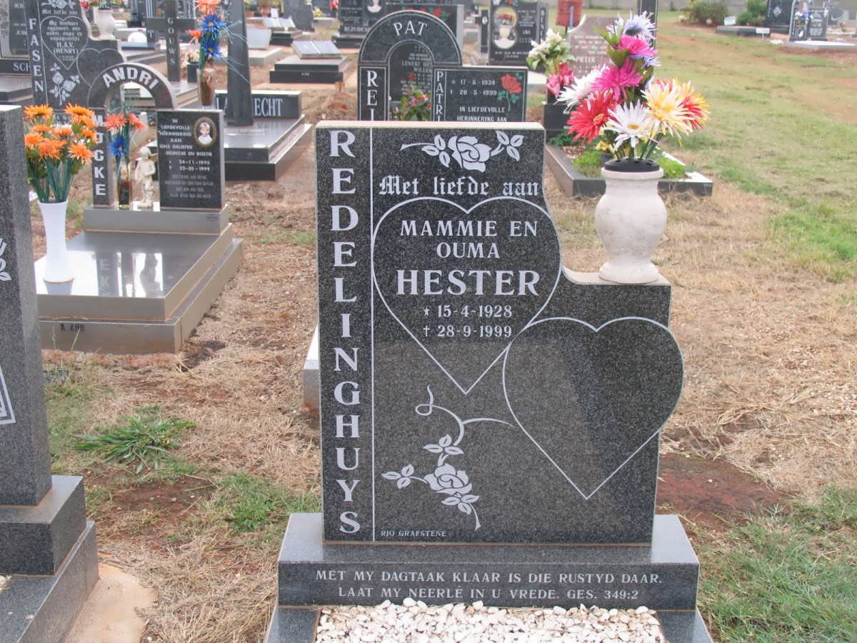 REDELINGHUYS Hester 1928-1999