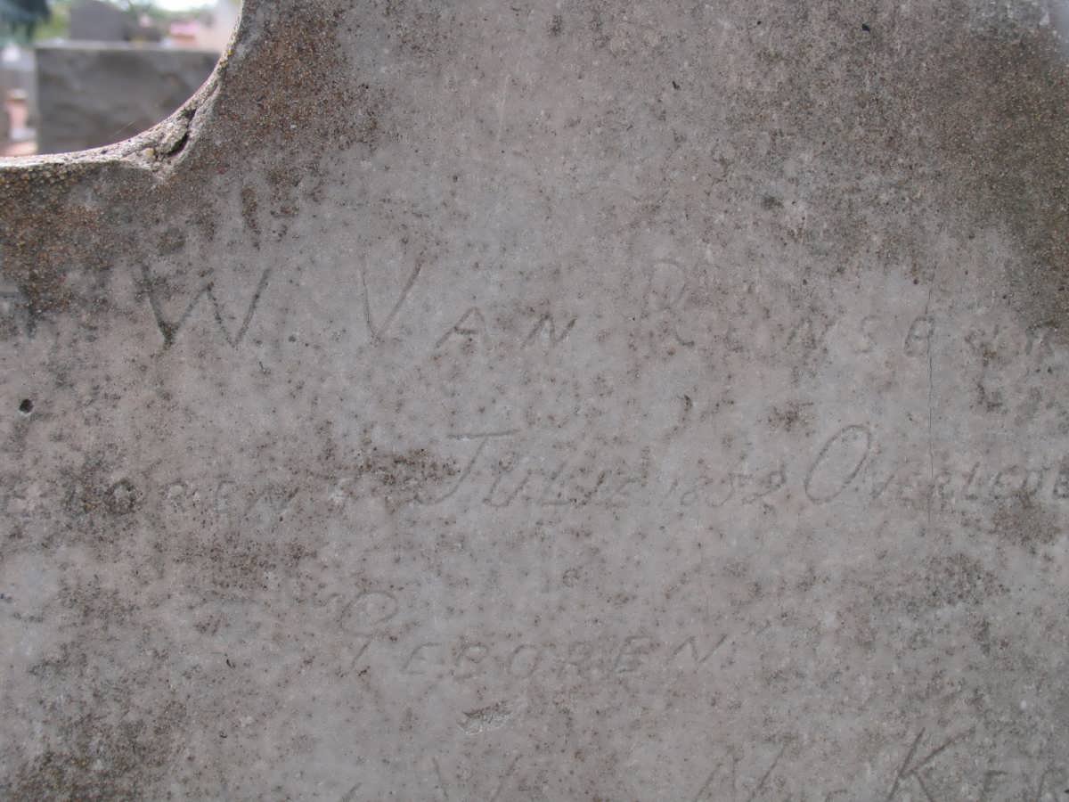RENSBURG W., van 1858-?