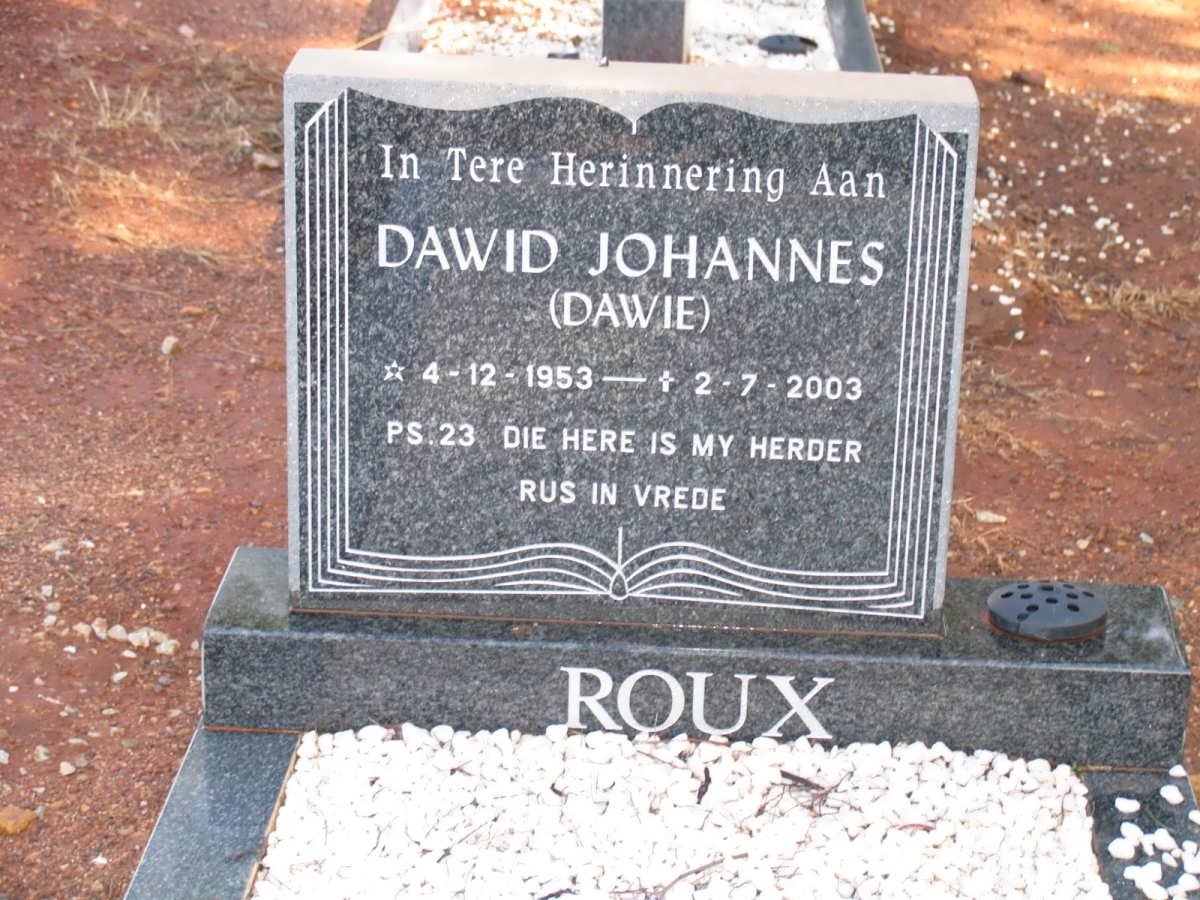 ROUX Dawid Johannes 1853-2003