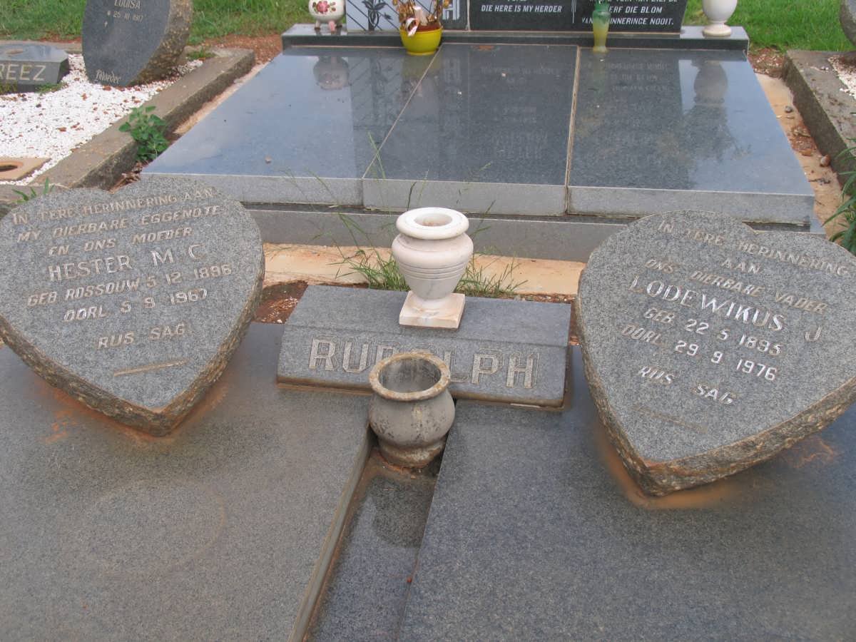 RUDOLPH Lodewikus J. 1895-1976 &amp; Hester M.C. ROSSOUW 1896-1967