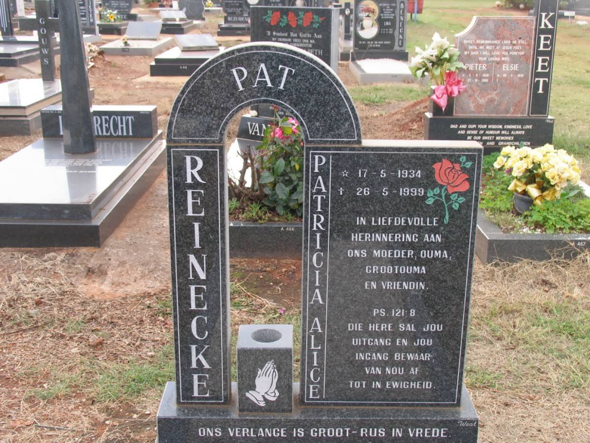 REINECKE Patricia Alice 1934-1999
