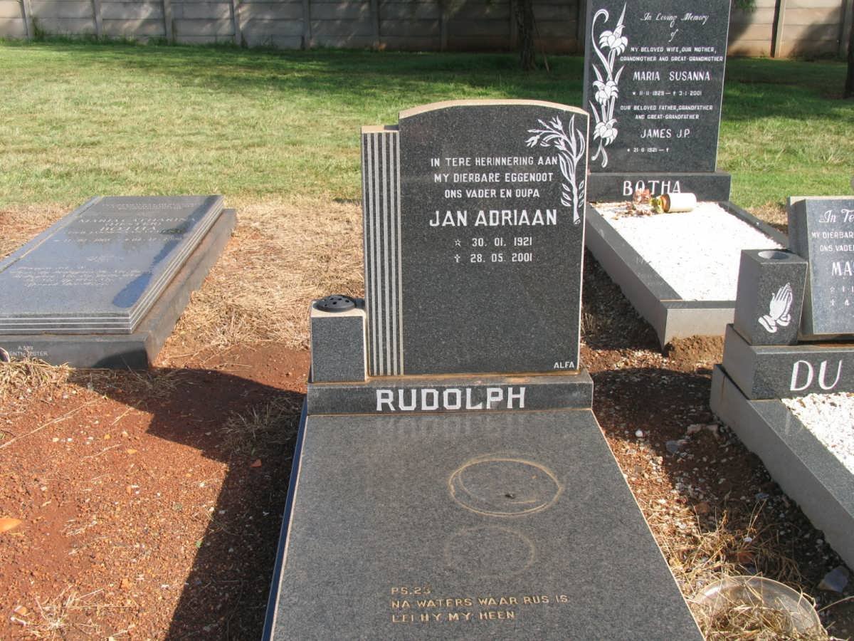 RUDOLPH Jan Adriaan 1921-2001