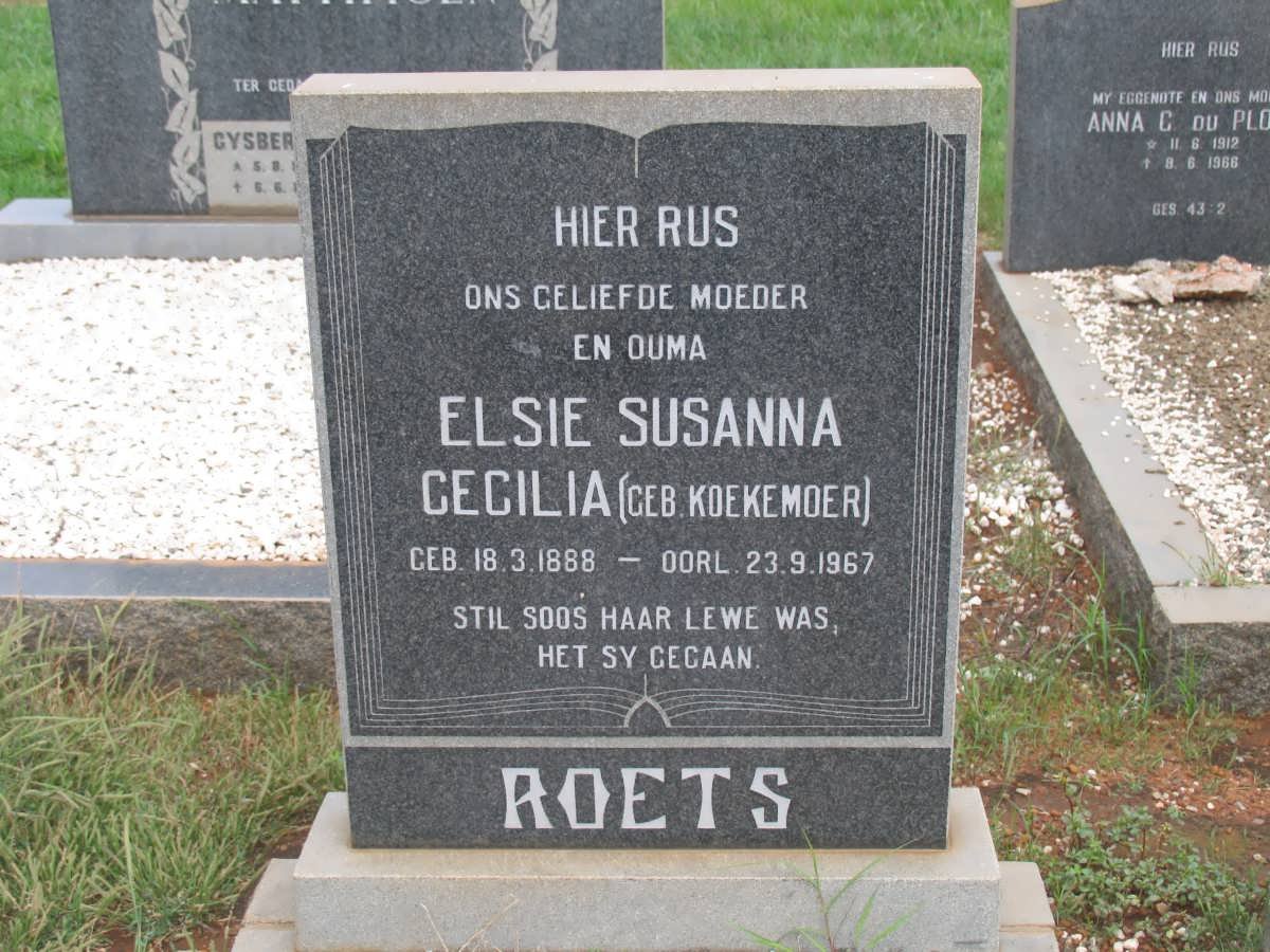 ROETS Elsie Susanna Cecilia nee KOEKEMOER 1888-1967