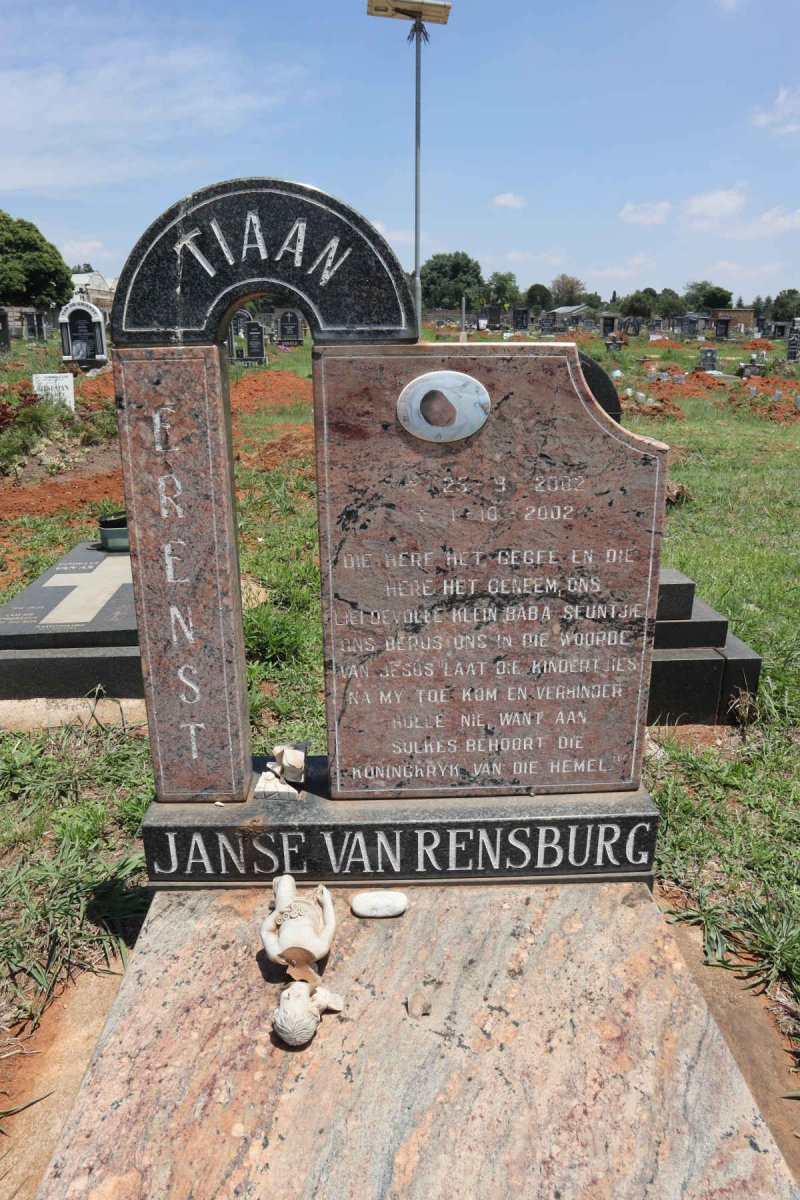 RENSBURG Tiaan Ernest, Janse van 2002-2002
