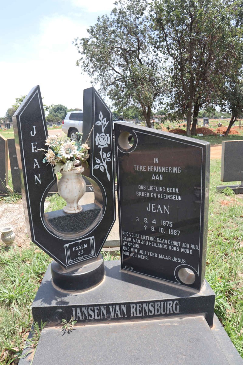 RENSBURG Jean, Jansen van 1975-1987