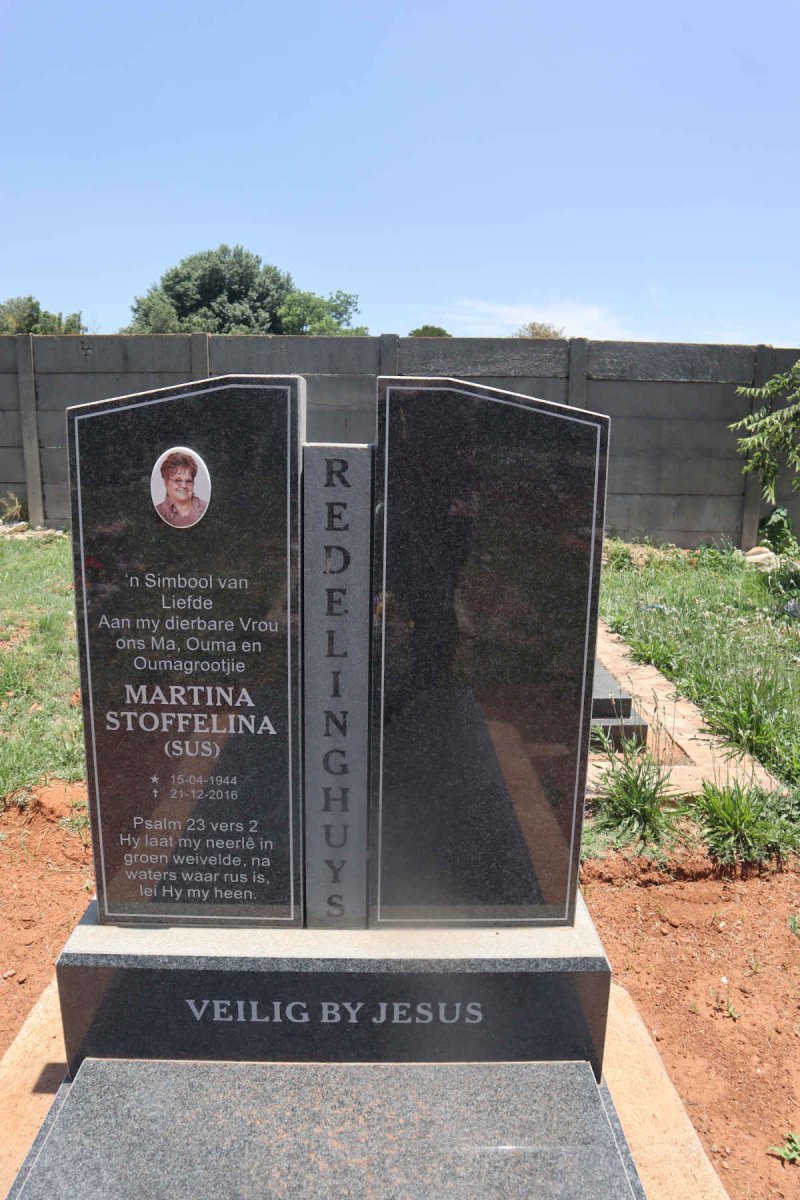 REDELINGHUYS Martina Stoffelina 1944-2016