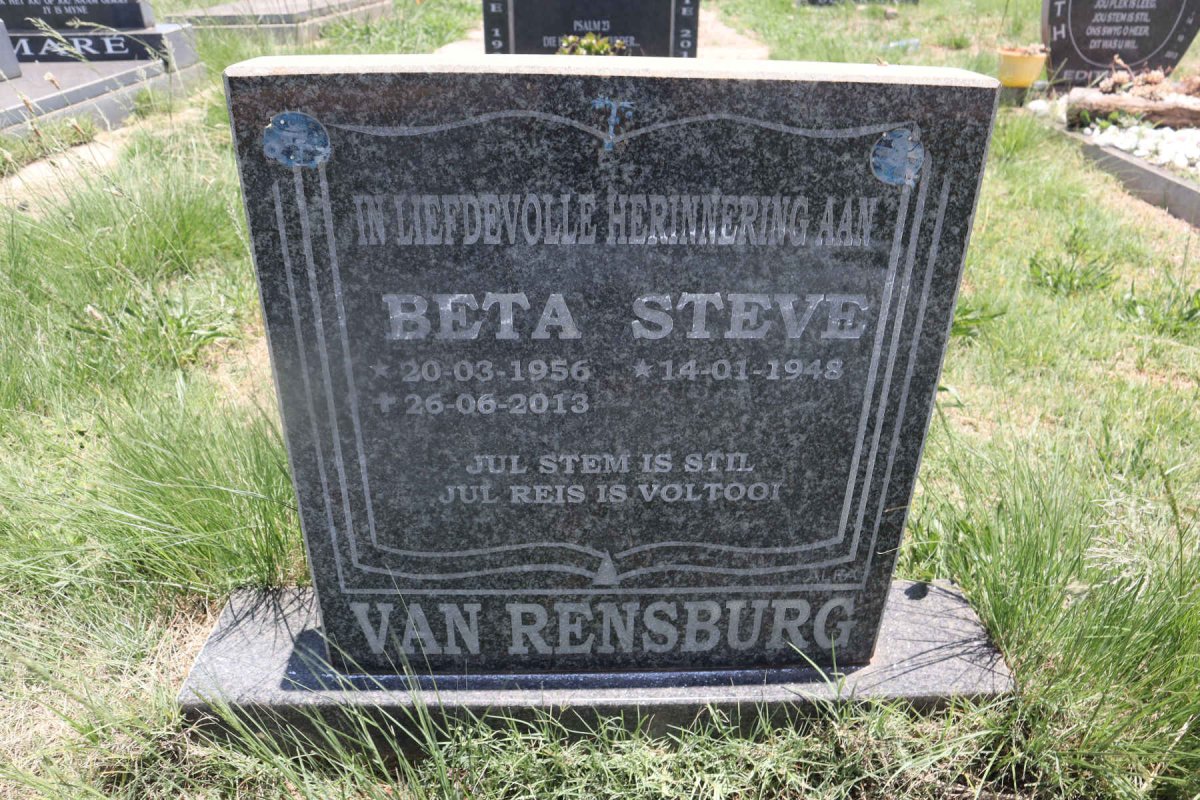 RENSBURG Steve, van 1948- & Beta 1956-2013