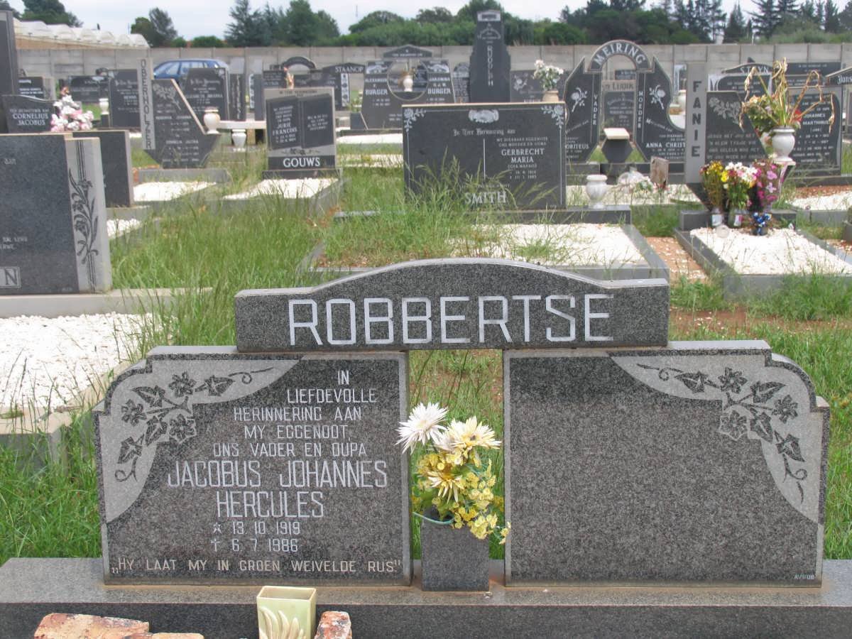 ROBBERTSE Jacobus Johannes Hercules 1919-1986