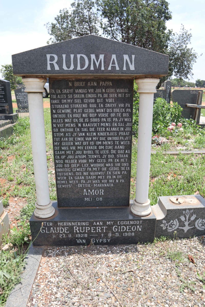 RUDMAN Claude Rupert Gideon 1928-1988 
