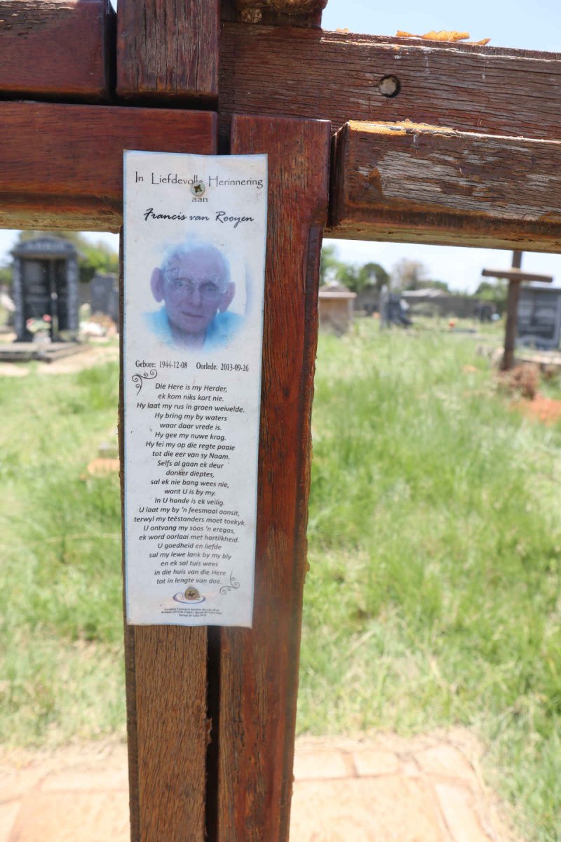 ROOYEN Francis, van 1944-2013