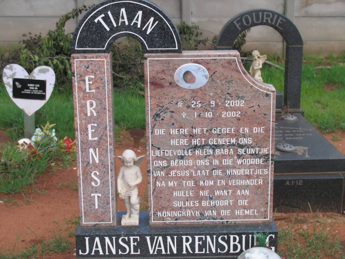 RENSBURG Erenst, Janse van 2002-2002