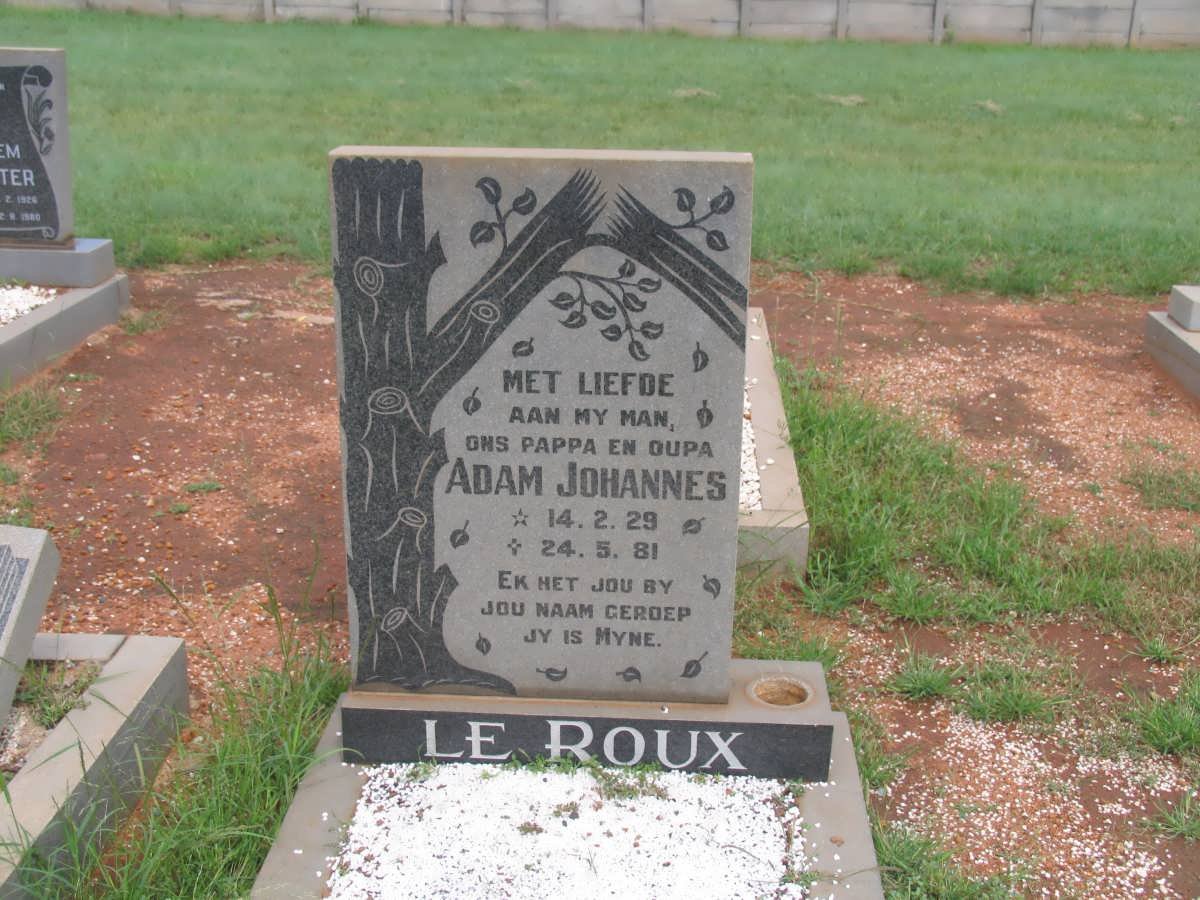 ROUX Adam Johannes, le 1929-1981