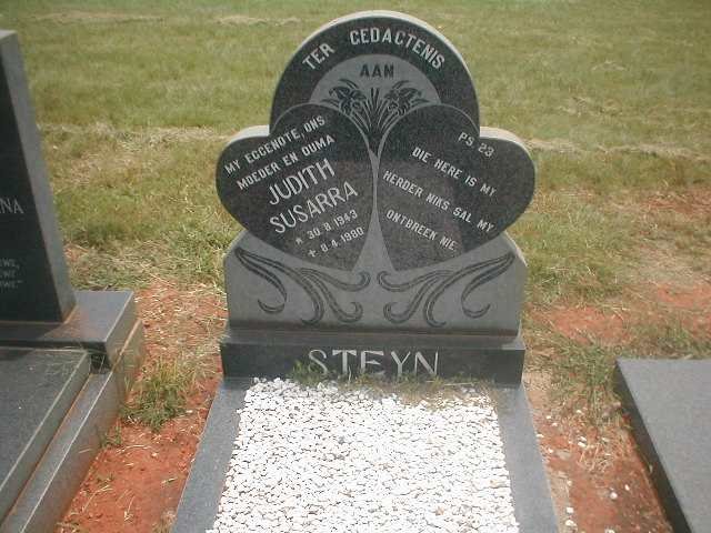 STEYN Judith Susarra 1943-1980