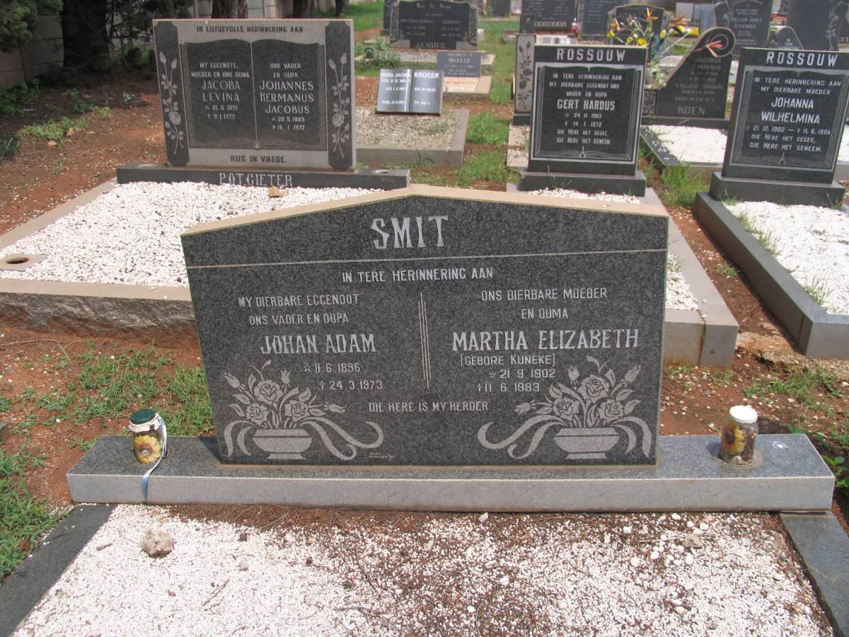 SMIT Johan Adam 1896-1973 &amp; Martha Elizabeth KUNEKE 1902-1983