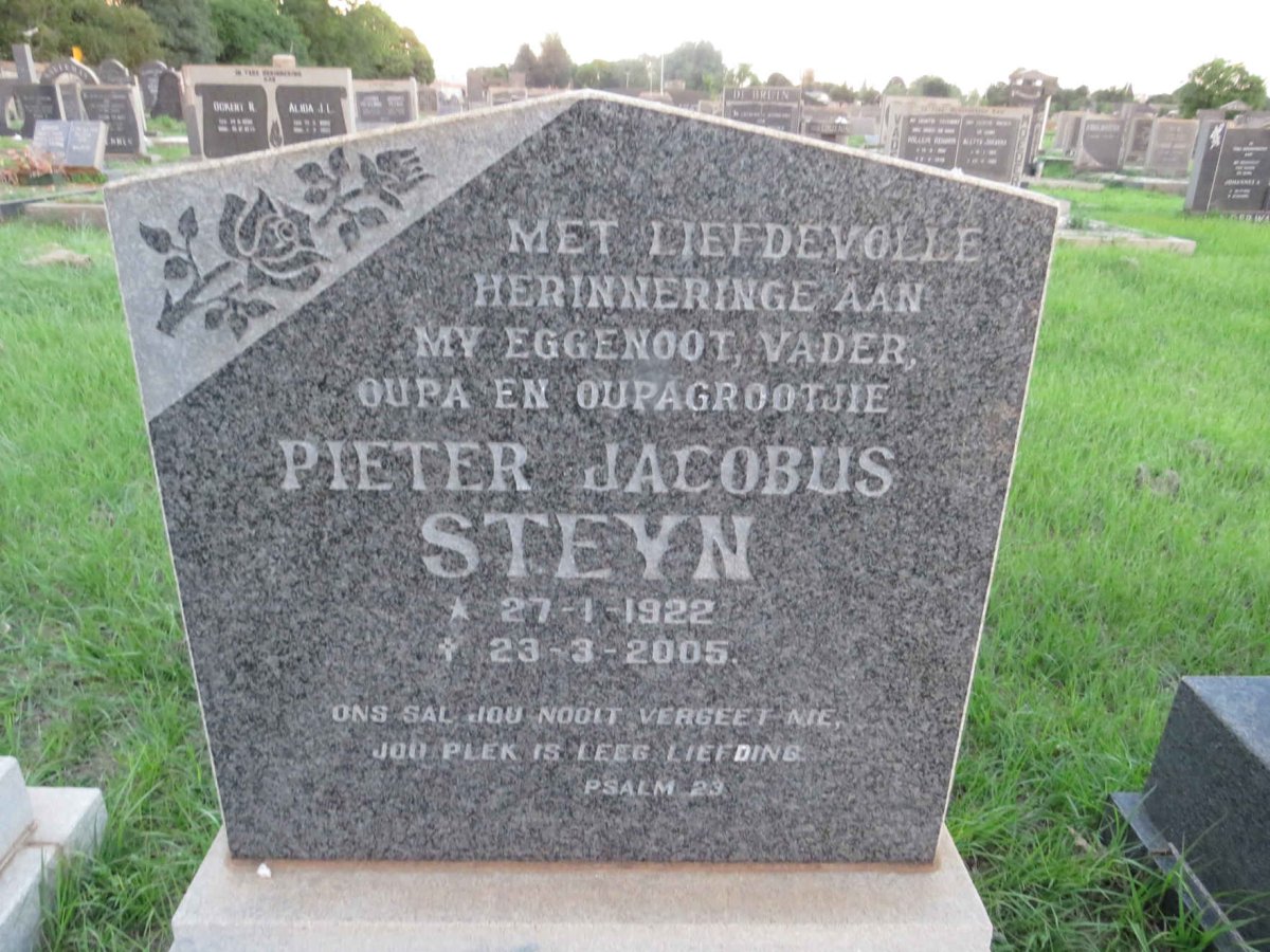 STEYN Pieter Jacobus 1922-2005