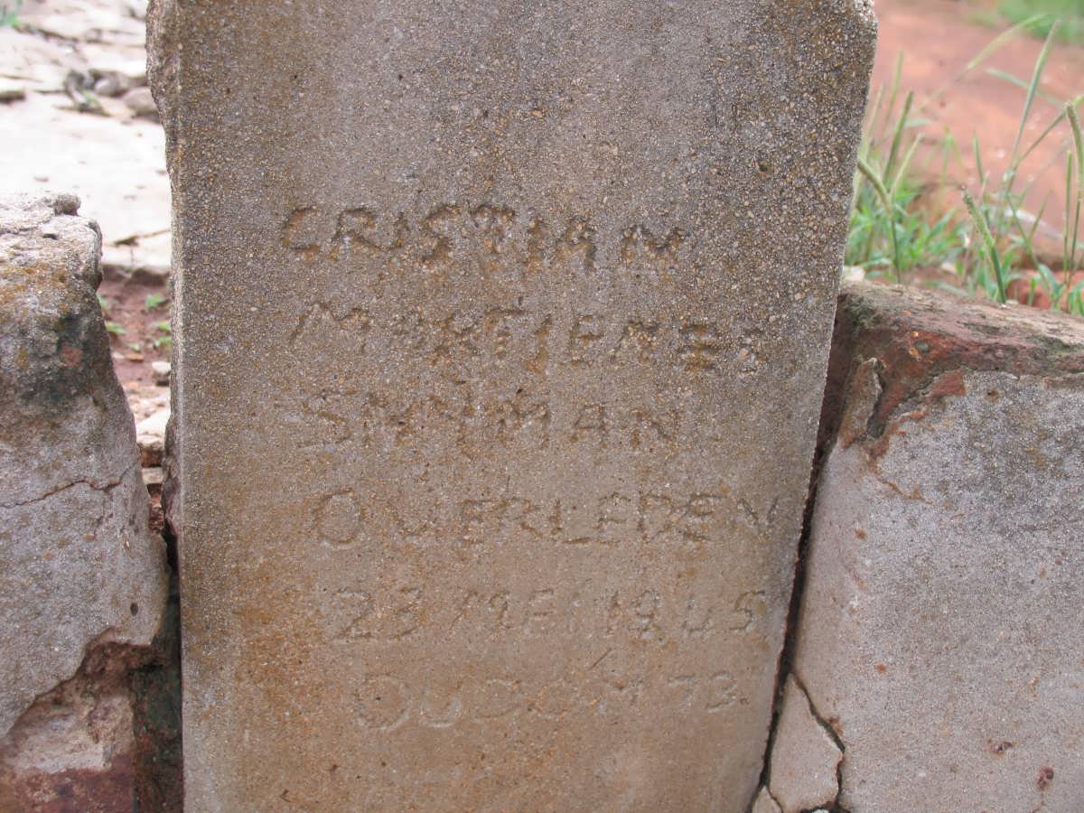 SNYMAN Christian Martienes -1945