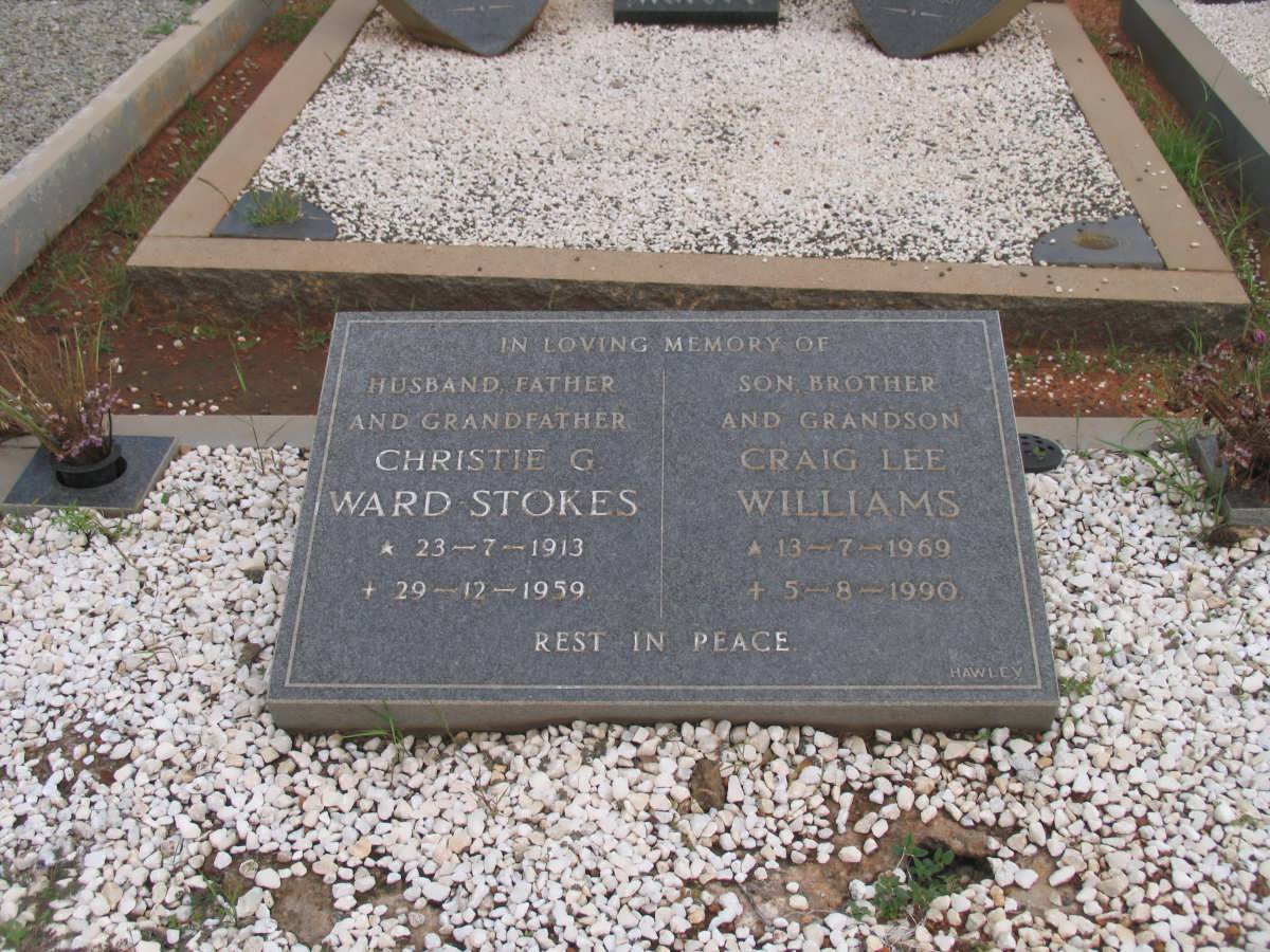 STOKES Christie G. Ward 1913-1959 :: WILLIAMS Craig Lee 1969-1990