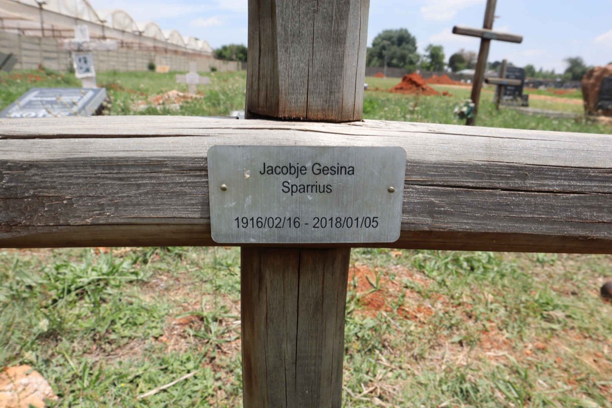 SPARRIUS Jacobje Gesina 1916-2018
