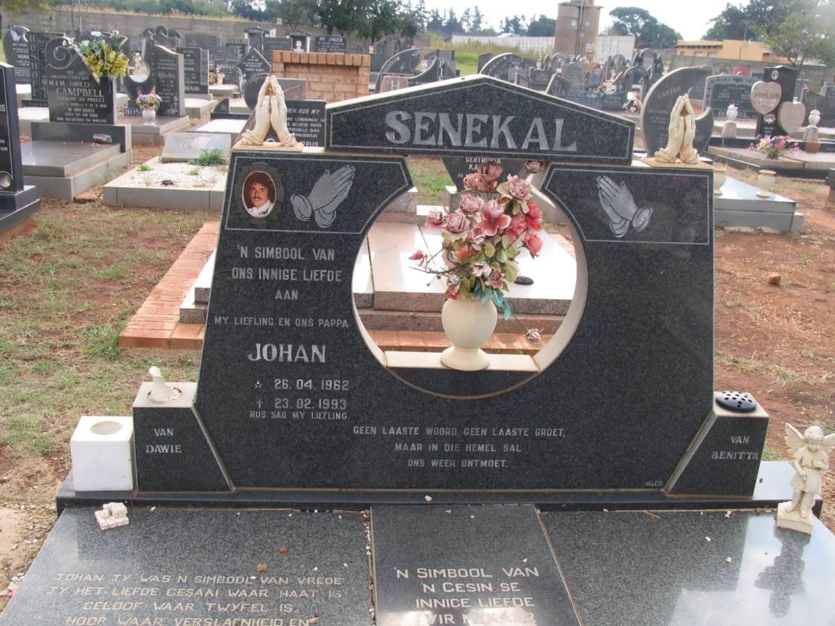 SENEKAL Johan 1962-1993