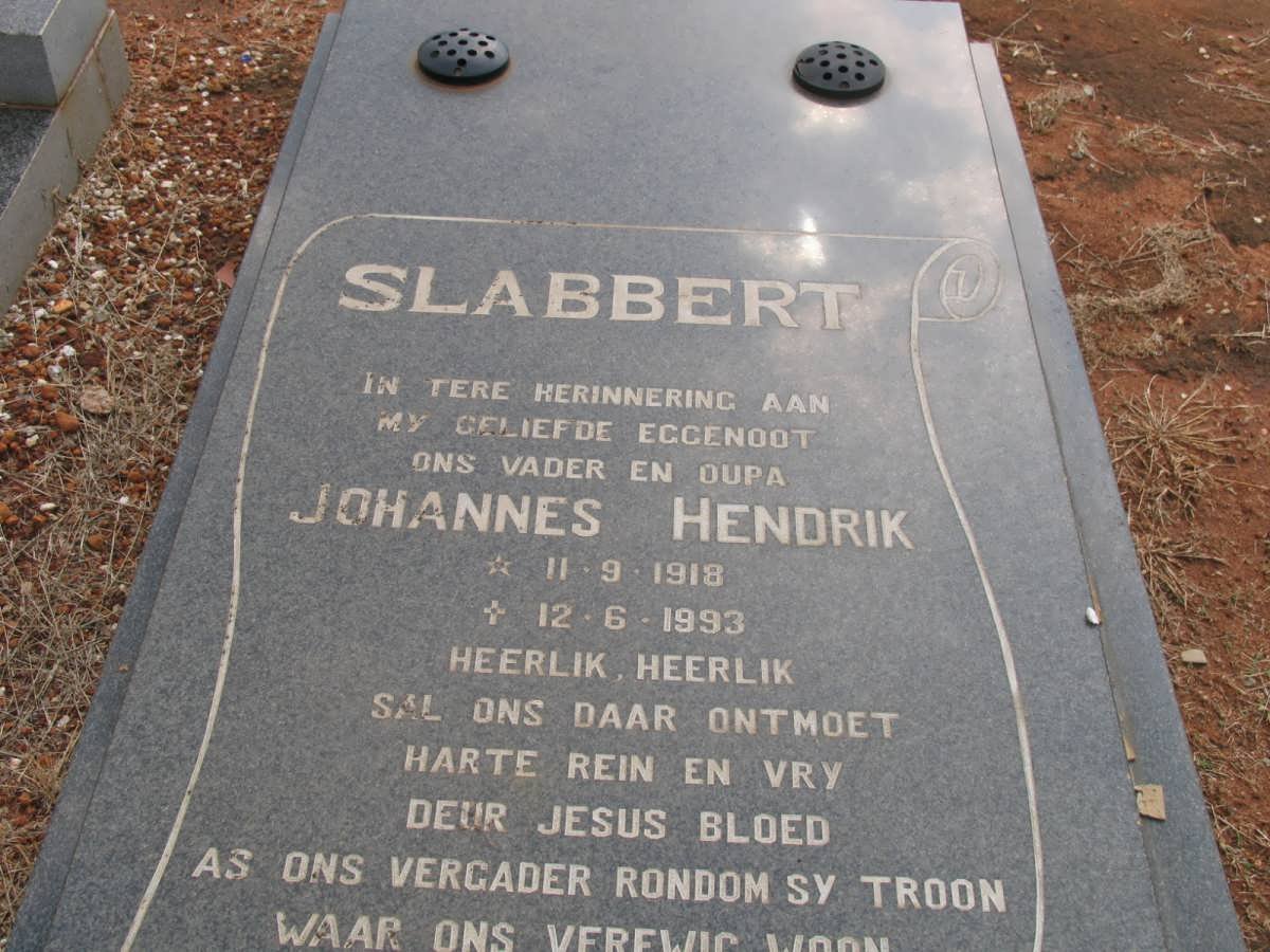 SLABBERT Johannes Hendrik 1918-1993