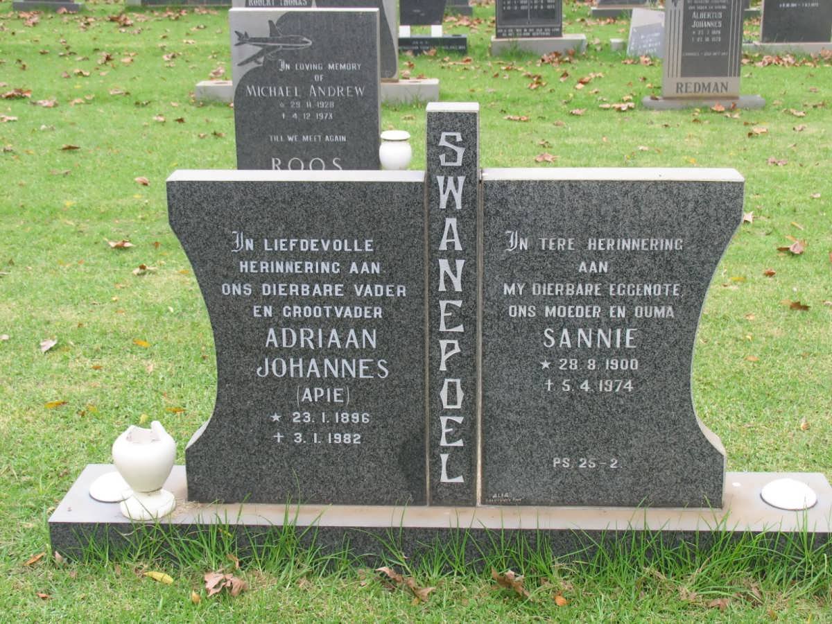 SWANEPOEL Adriaan Johannes 1896-1982 &amp; Sannie 1900-1974