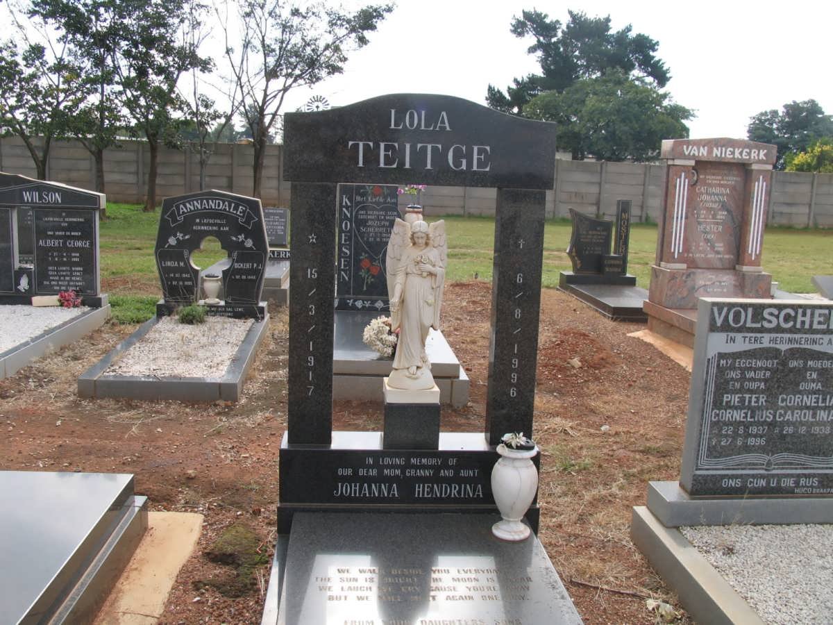 TEITGE Johanna Hendrina 1917-1996