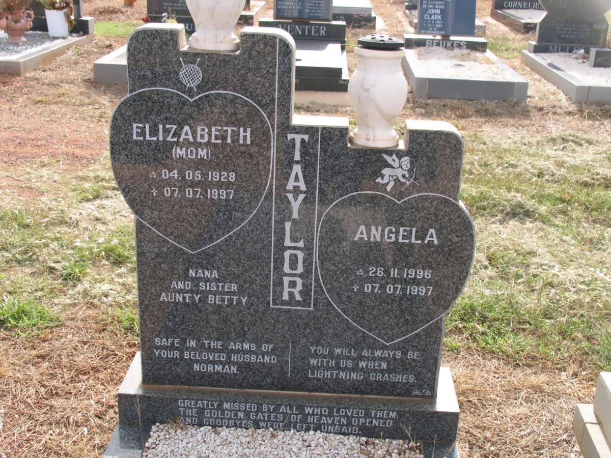 TAYLOR Elizabeth 1928-1997 :: TAYLOR Angela 1996-1997