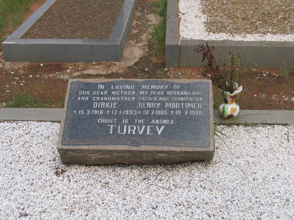 TURVEY Henry Mortimer 1905-1970 &amp; Dirkie 1916-1993