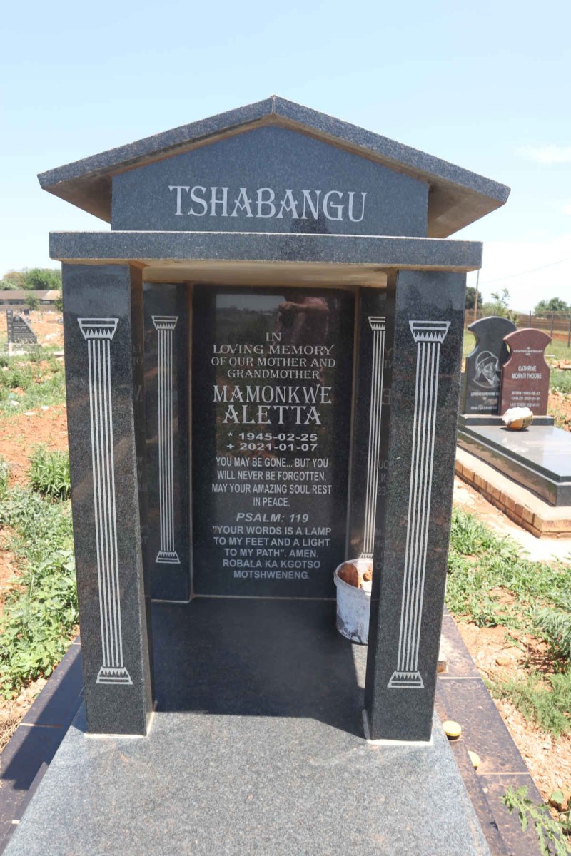 TSHABANGU Mamonkwe Aletta 1945-2021