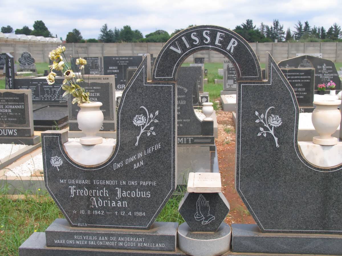 VISSER Frederick Jacobus Adriaan 1942-1984