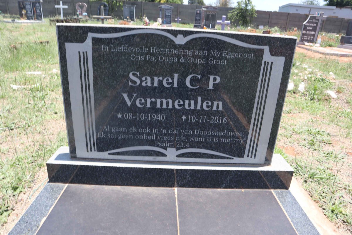 VERMEULEN Sarel C.P. 1940-2016