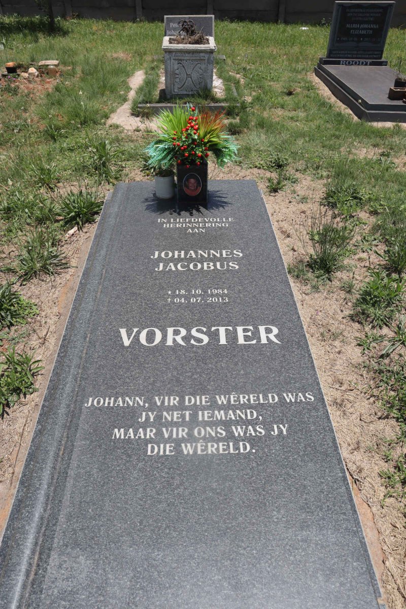 VORSTER Johannes Jacobus 1984-2013
