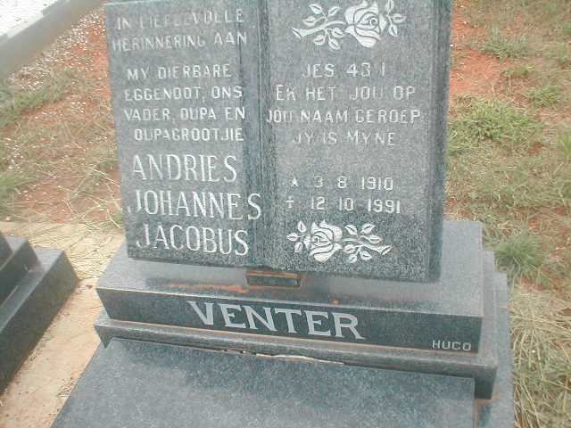 VENTER Andries Johannes Jacobus 1910-1991