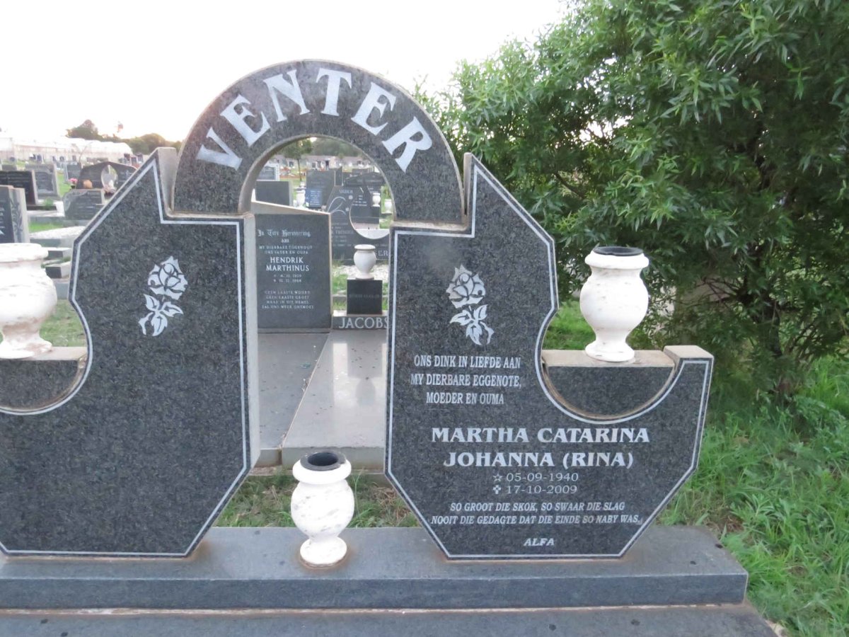 VENTER Martha Catarina Johanna 1940-2009