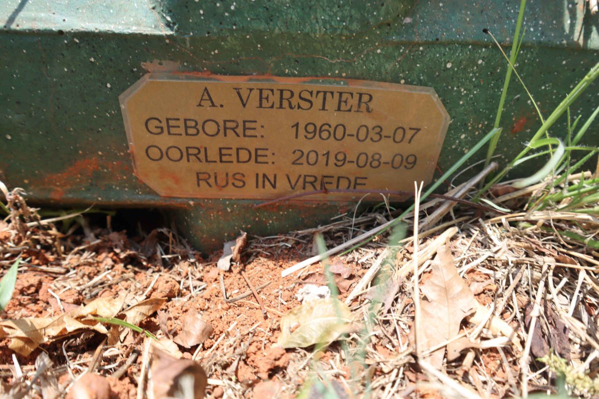 VERSTER A. 1960-2019