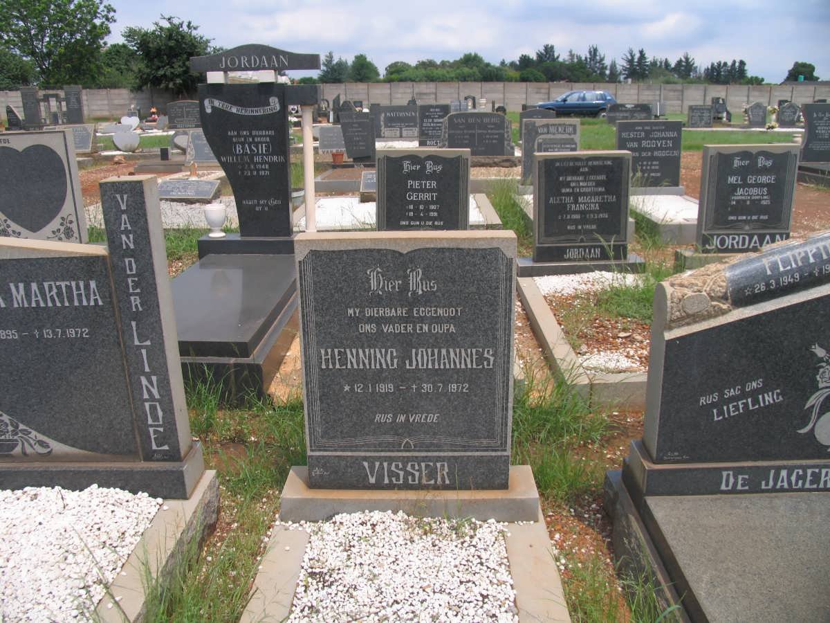 VISSER Henning Johannes 1919-1972