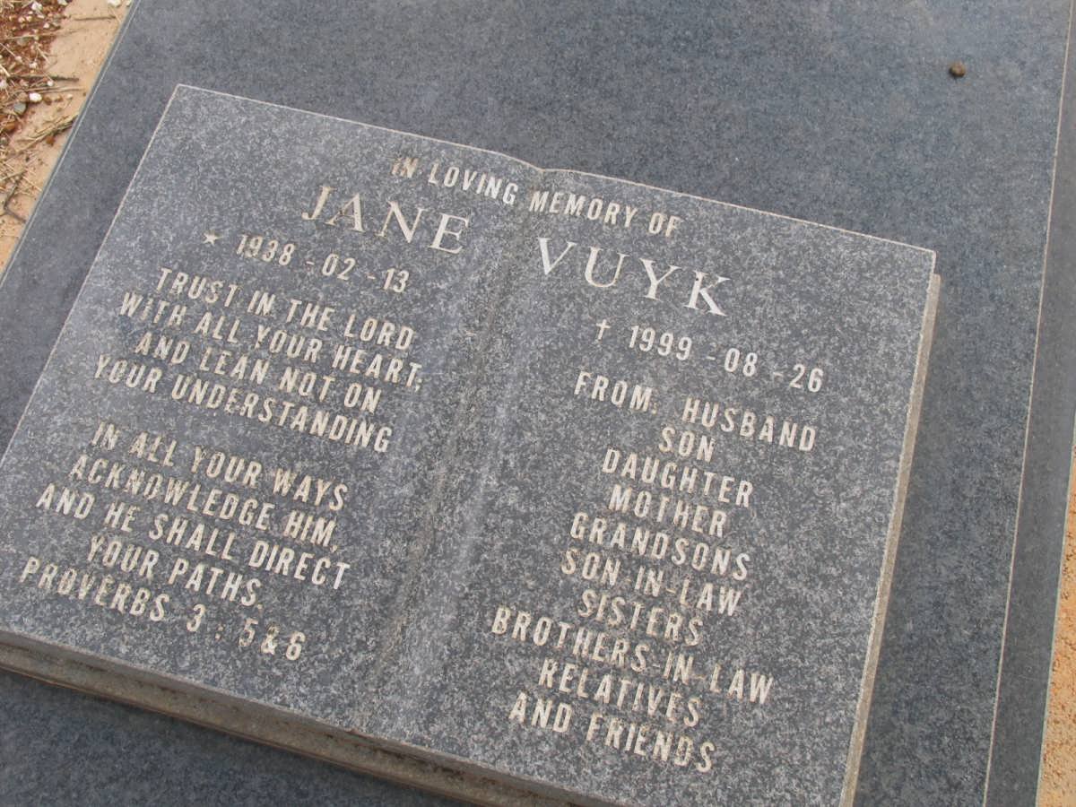 VUYK Jane 1938-1999