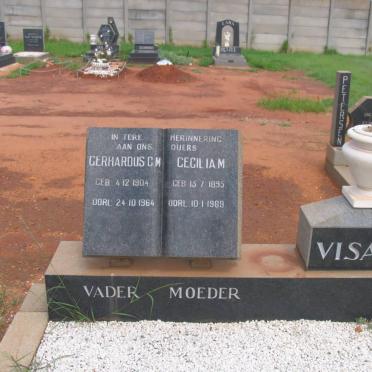 VISAGIE Gerhardus C.M. 1904-1964 &amp; Cecilia M. 1895-1989
