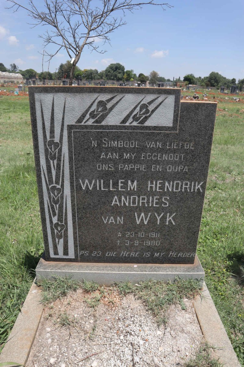 WYK Willem Hendrik Andries, van 1911-1980