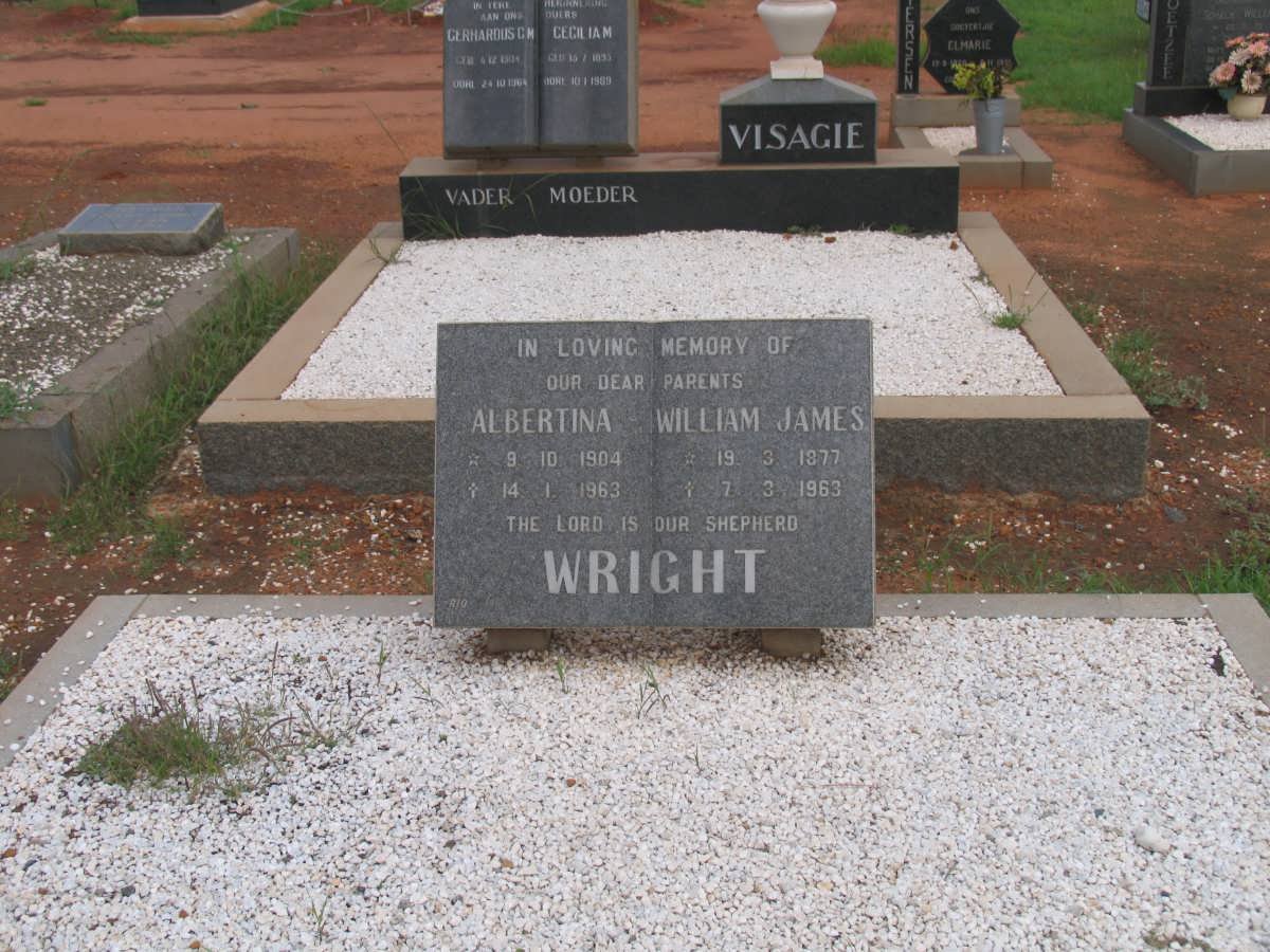 WRIGHT William James 1877-1963 &amp; Albertina 1904-1963