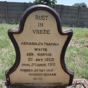 WHITE Adriana Catharina nee NORTJE 1862-1919
