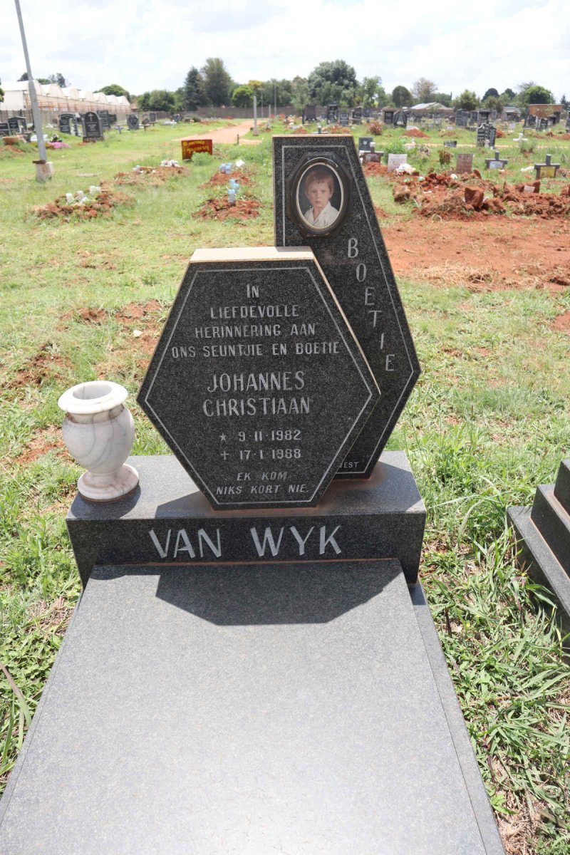 WYK Johannes Christiaan, van 1982-1988