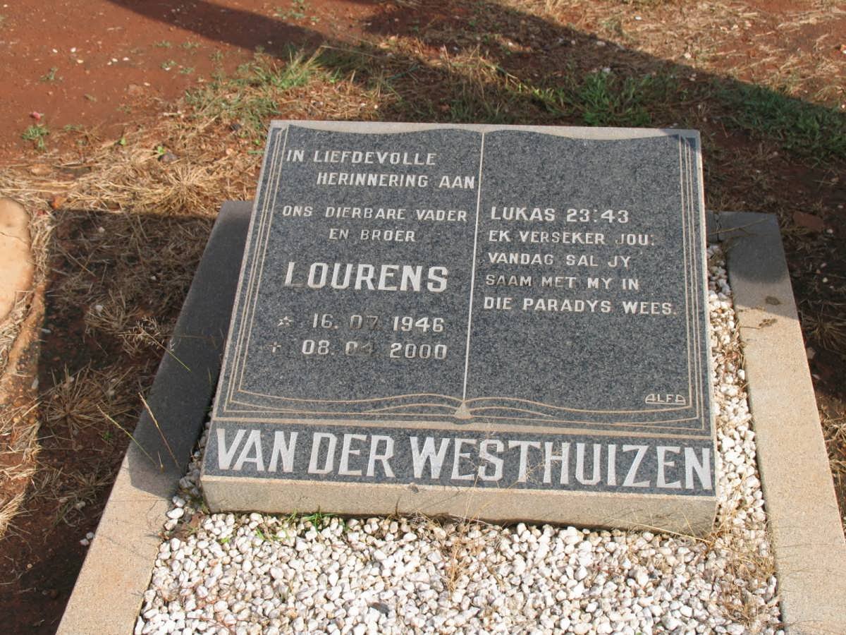 WESTHUIZEN Lourens, van der 1946-2000