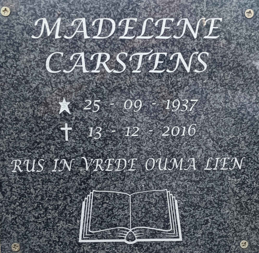 CARSTENS Madelene 1937-2016