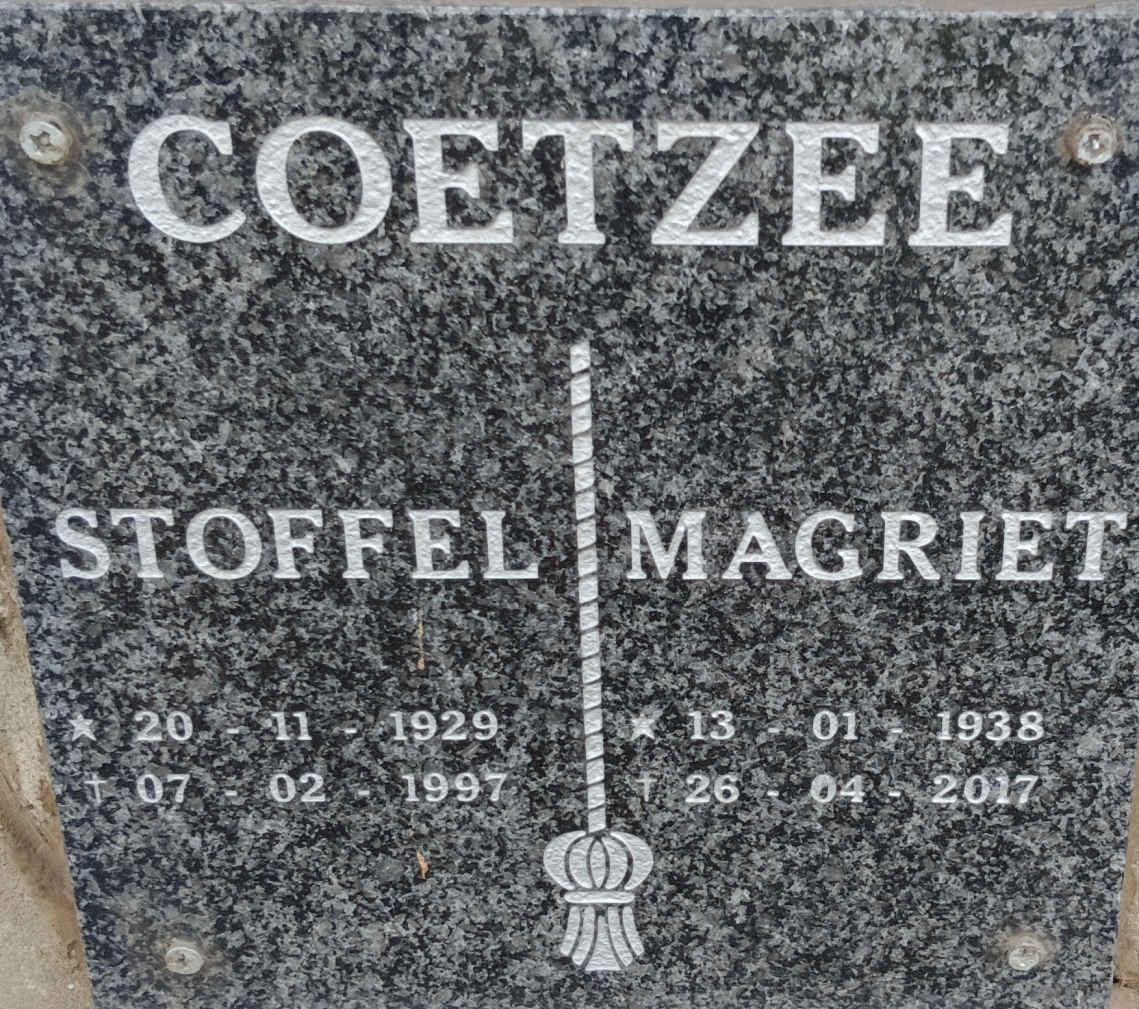 COETZEE Stoffel 1929-1997 & Magriet 1938-2017
