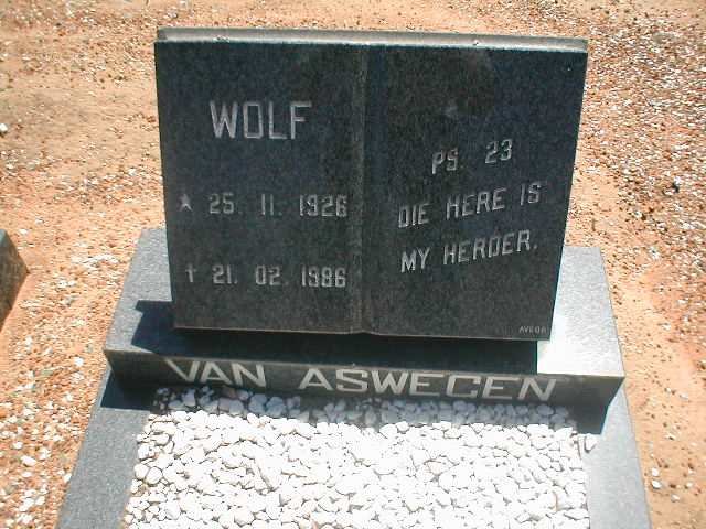 ASWEGEN Wolf, van 1926-1986