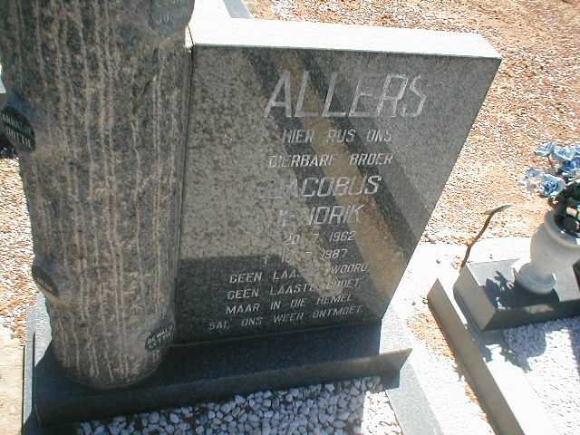 ALLERS Jacobus Hendrik 1962-1987