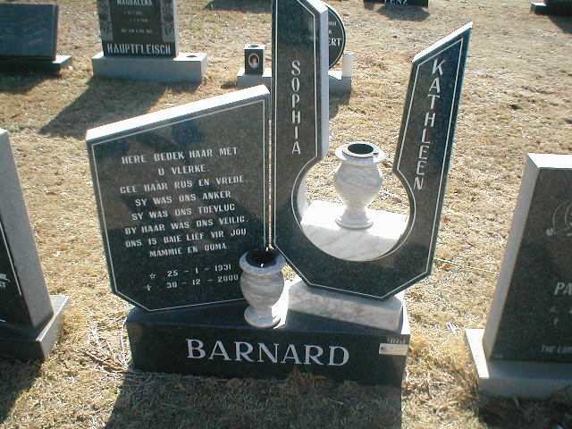 BARNARD Sophia Kathleen 1931-2000